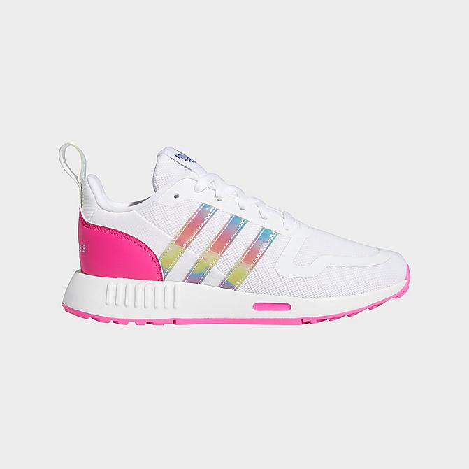 Right view of Girls' Big Kids' adidas Originals Multix Casual Shoes in Footwear White/Violet Click to zoom