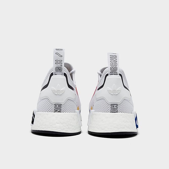 Back view of Men's adidas Originals NMD R1 Casual Shoes in Footwear White/Core Black/Scarlet Click to zoom