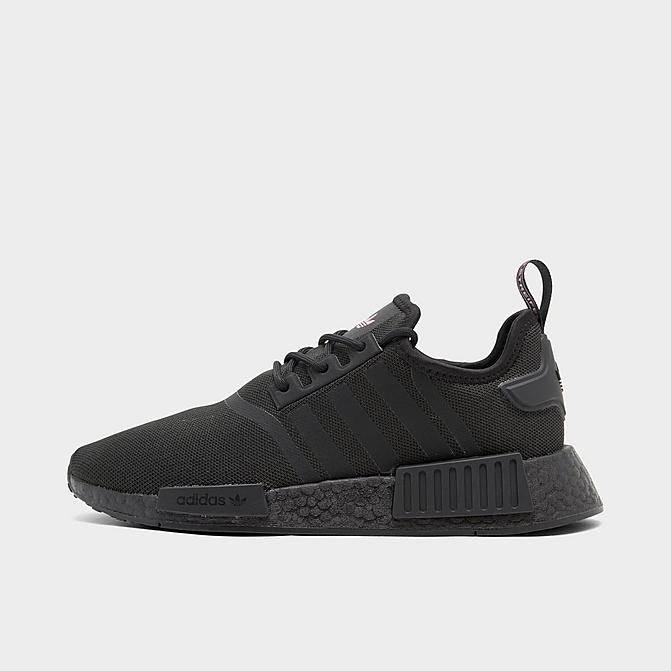 Right view of Women's adidas Originals NMD R1 Casual Shoes in Black/Black/Solar Pink Click to zoom
