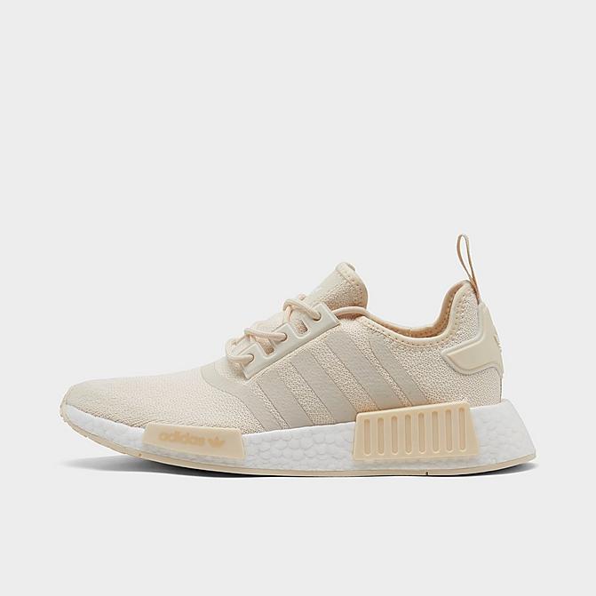 Right view of Women's adidas Originals NMD R1 Primeblue Casual Shoes in Wonder White/Wonder White/White Click to zoom