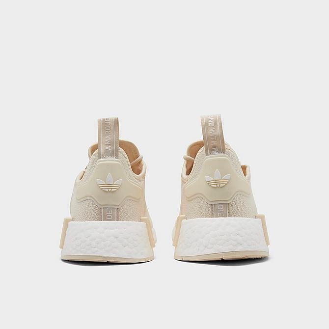 Left view of Women's adidas Originals NMD R1 Primeblue Casual Shoes in Wonder White/Wonder White/White Click to zoom