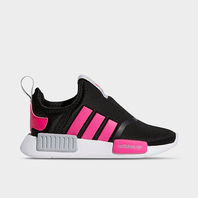 Right view of Kids' Toddler adidas Originals NMD 360 Casual Shoes in Pink/Core Black Click to zoom