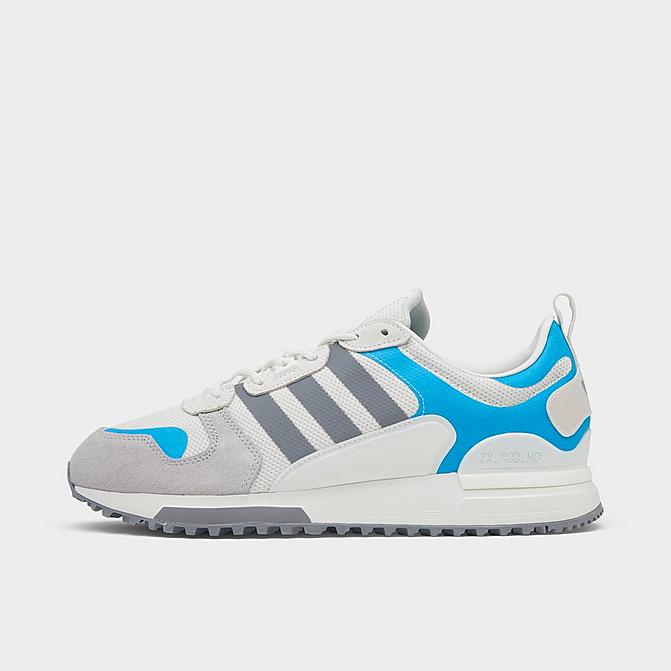 Right view of Men's adidas Originals ZX 700 HD Casual Shoes in White/Blue/Grey Click to zoom
