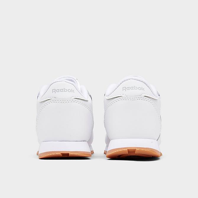 Left view of Kids' Toddler Reebok Classic Leather Pride Casual Shoes in Footwear White/Footwear White/Reebok Rubber Gum 2 Click to zoom