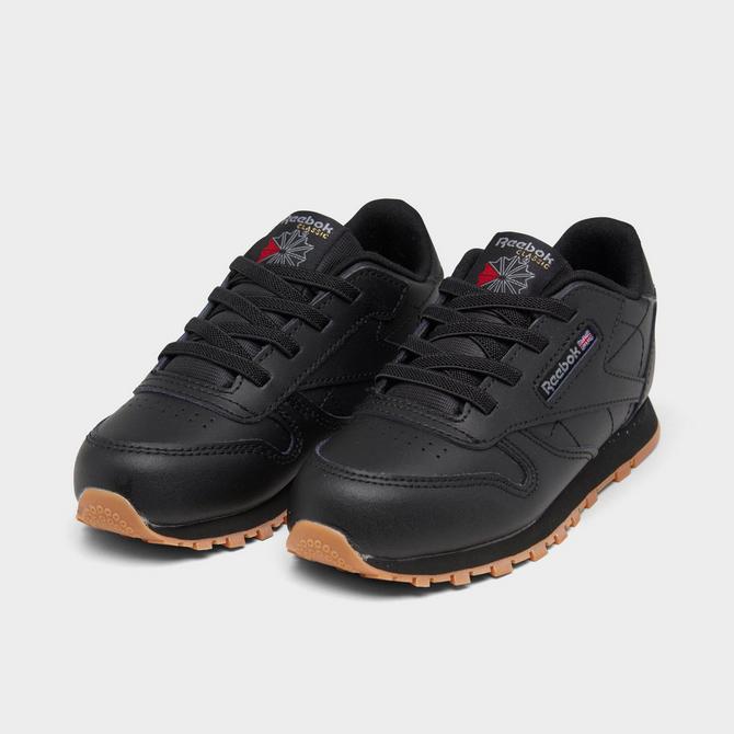 Reebok Classic Leather Black/Grey/Gum Toddler Kids' Shoe