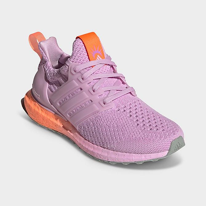 Three Quarter view of Big Kids' adidas UltraBOOST 5.0 DNA Running Shoes Click to zoom