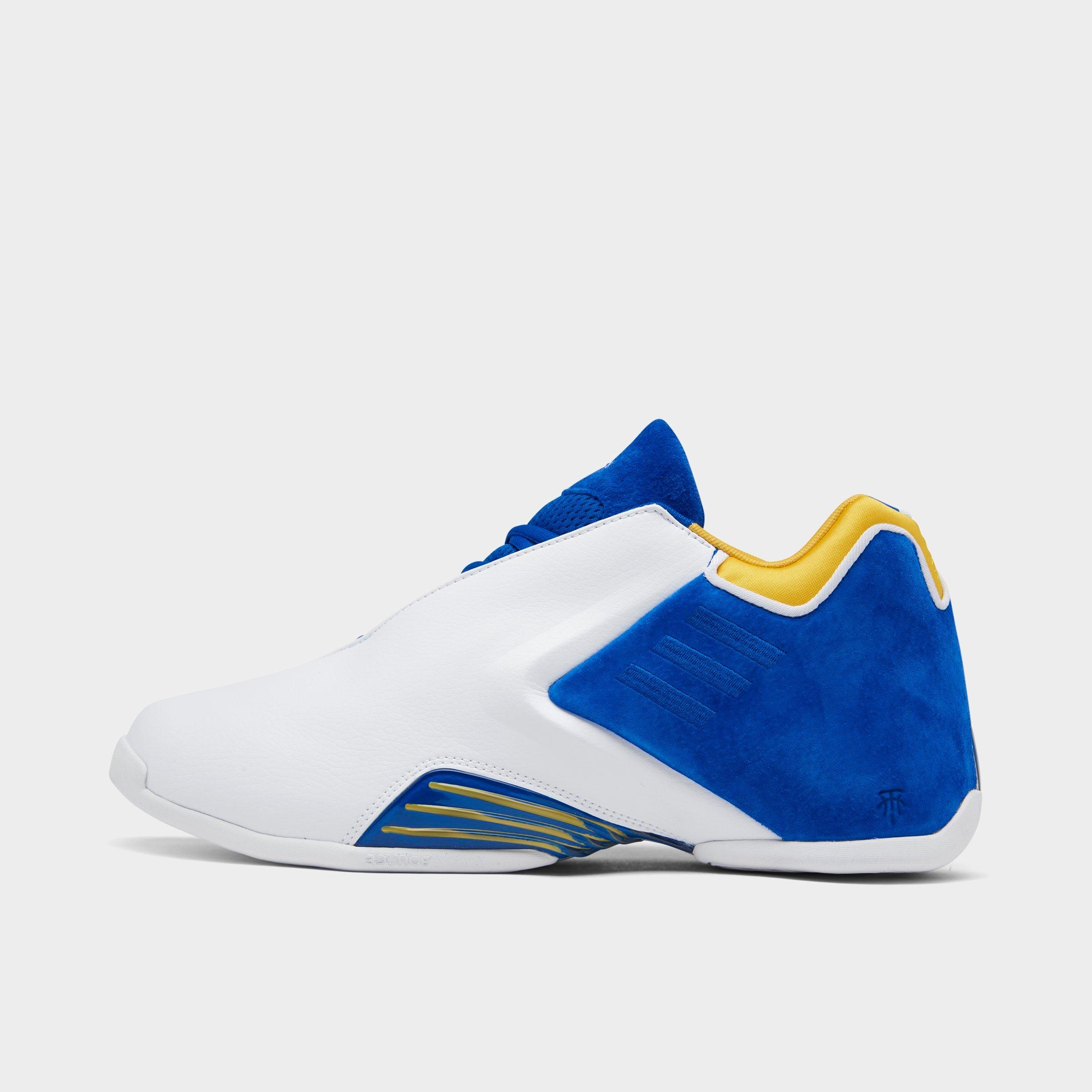 adidas blue and yellow basketball shoes