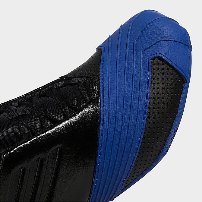 Front view of Men's adidas T-Mac 1 Basketball Shoes in Core Black/Royal Blue/Core Black Click to zoom