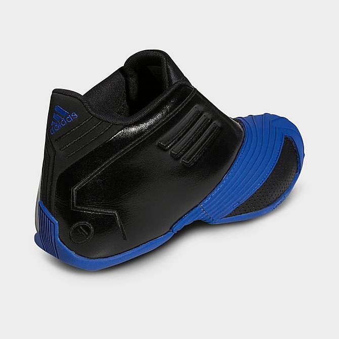 Left view of Men's adidas T-Mac 1 Basketball Shoes in Core Black/Royal Blue/Core Black Click to zoom