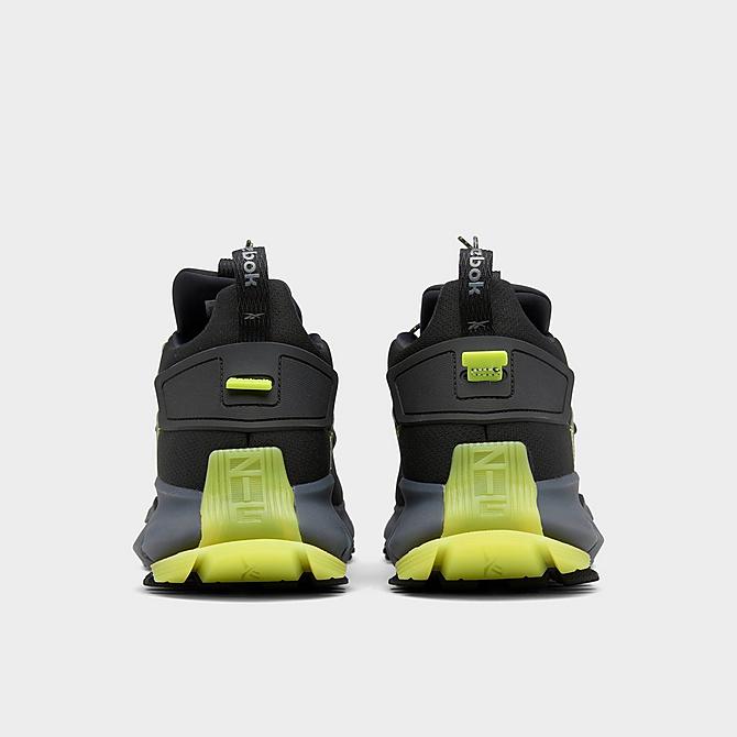 Left view of Men's Reebok Zig Kinetica Edge Running Shoes in Black/Lime Click to zoom