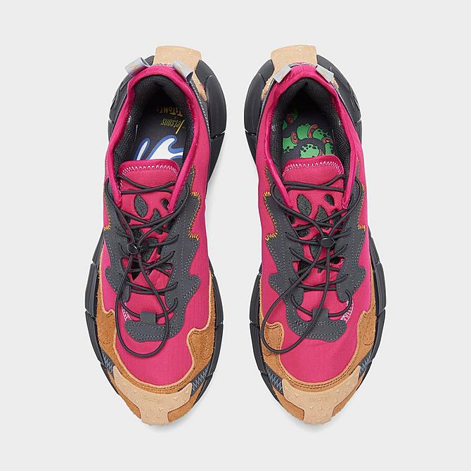 Back view of Men's Reebok x The Flintstones Zig Kinetica II Edge Training Shoes in Pursuit Pink/Pure Grey 8/Brown Malt Click to zoom
