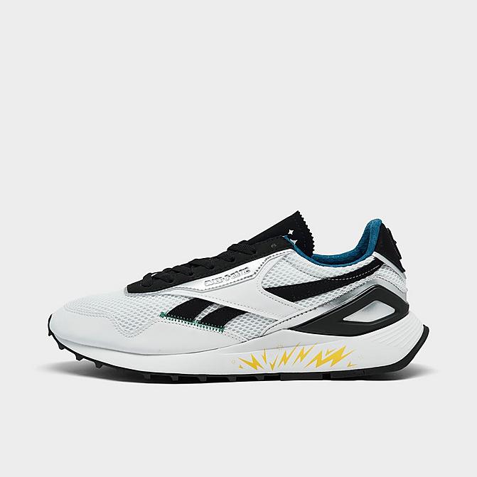 Right view of Men's Reebok x The Jetsons Classic Leather Legacy AZ Casual Shoes in Footwear White/Black/Persian Blue Click to zoom