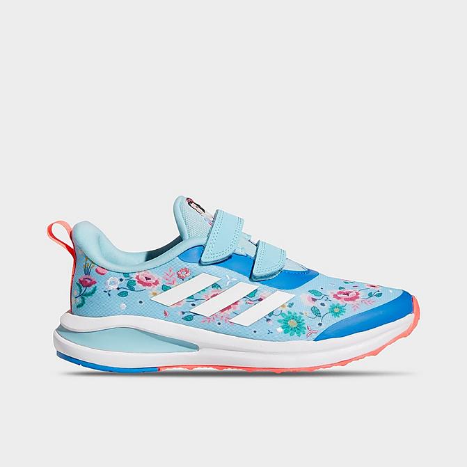 Right view of Girls' Little Kids' adidas x Disney Snow White FortaRun Casual Shoes in Hazy Sky/Cloud White/Turbo Click to zoom