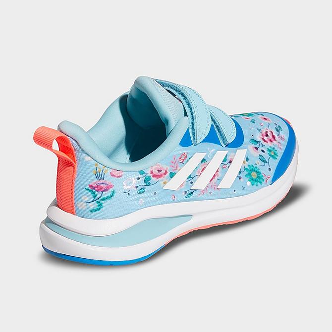 Left view of Girls' Little Kids' adidas x Disney Snow White FortaRun Casual Shoes in Hazy Sky/Cloud White/Turbo Click to zoom