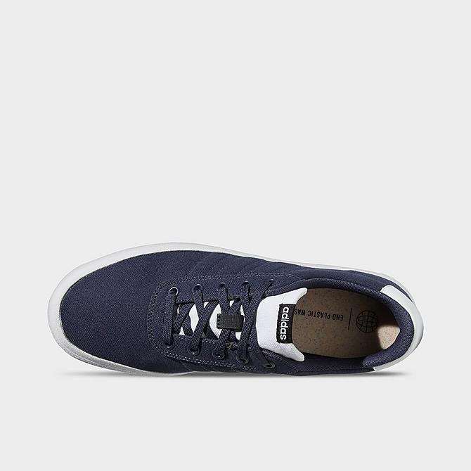 Back view of Men's adidas Vulc Raid3r Skateboarding Shoes in Shadow Navy/Shadow Navy/White Click to zoom