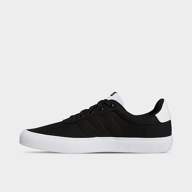 Right view of Men's adidas Vulc Raid3r Skateboarding Shoes in Black/Black/White Click to zoom