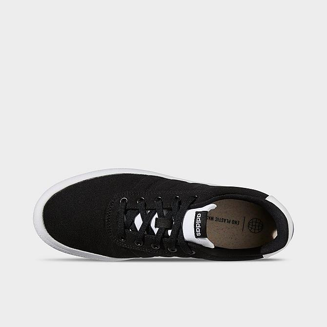 Back view of Men's adidas Vulc Raid3r Skateboarding Shoes in Black/Black/White Click to zoom