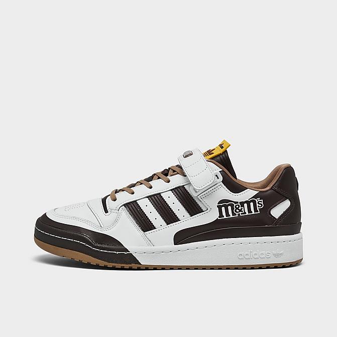 Right view of Men's adidas Originals x M&Ms Forum Low Casual Shoes in Brown Click to zoom