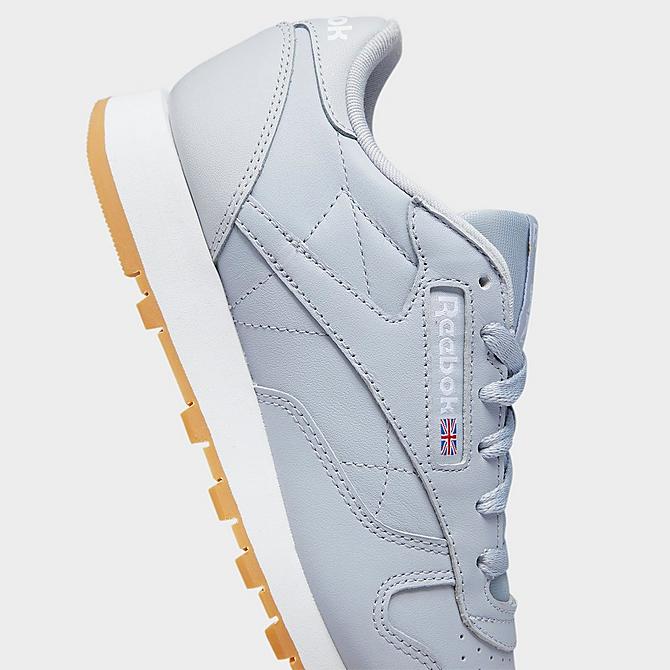 Front view of Women's Reebok Classic Leather Casual Shoes in Cold Grey/Cold Grey/Footwear White Click to zoom