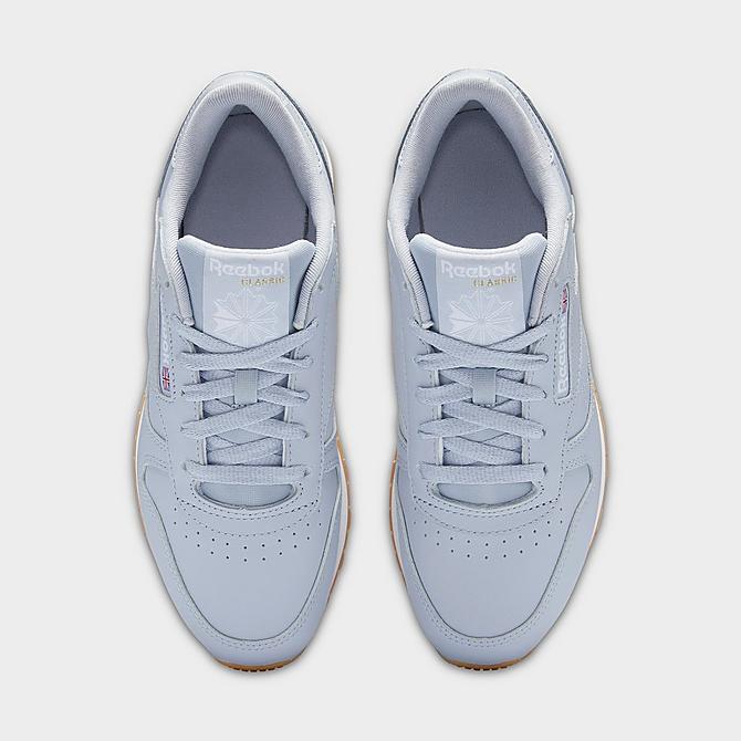 Back view of Women's Reebok Classic Leather Casual Shoes in Cold Grey/Cold Grey/Footwear White Click to zoom