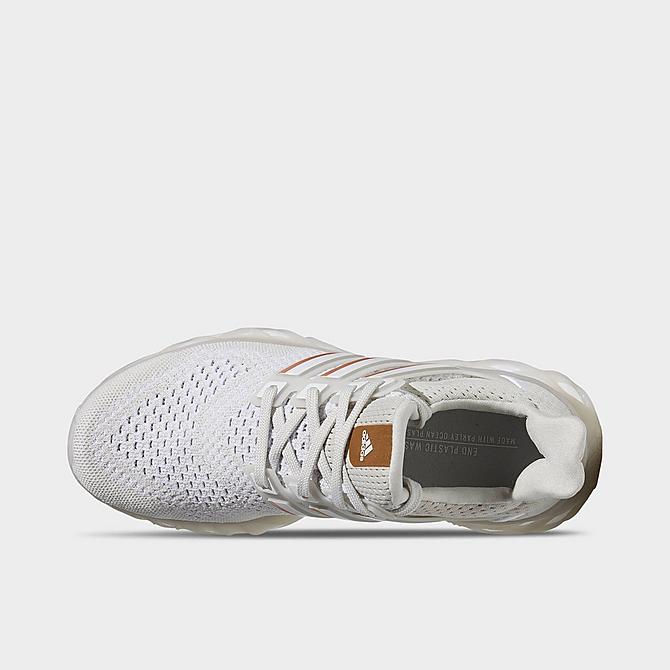 Back view of Women's adidas UltraBOOST Web DNA 1.0 Running Shoes in Grey/Cloud White/Copper Metallic Click to zoom