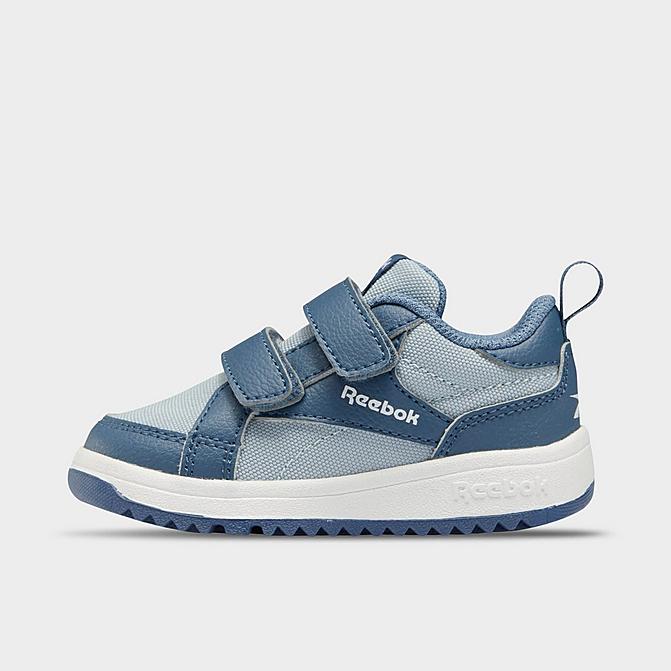 Right view of Kids' Toddler Reebok Weebok Clasp Low Casual Shoes in Gable Grey/Blue Slate/Cloud White Click to zoom