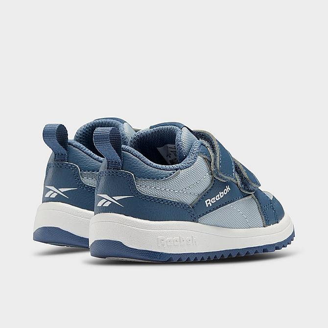Left view of Kids' Toddler Reebok Weebok Clasp Low Casual Shoes in Gable Grey/Blue Slate/Cloud White Click to zoom