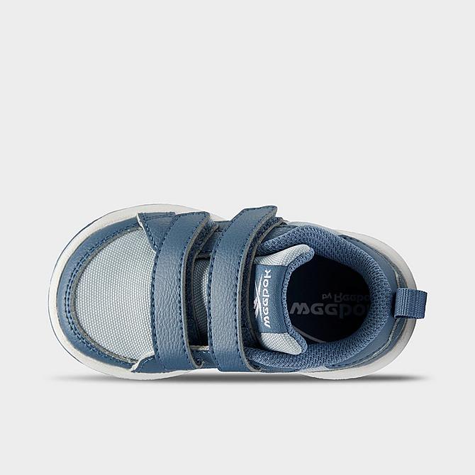 Back view of Kids' Toddler Reebok Weebok Clasp Low Casual Shoes in Gable Grey/Blue Slate/Cloud White Click to zoom