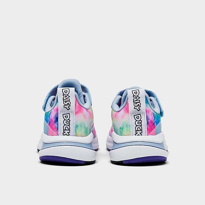 Left view of Girls' Little Kids' adidas x Disney Fortarun Stretch Lace Running Shoes in Tie-Dye Click to zoom