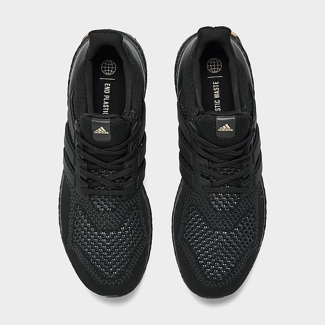 Back view of Men's adidas UltraBOOST 1.0 DNA Running Shoes in Core Black/Black/Gum Click to zoom