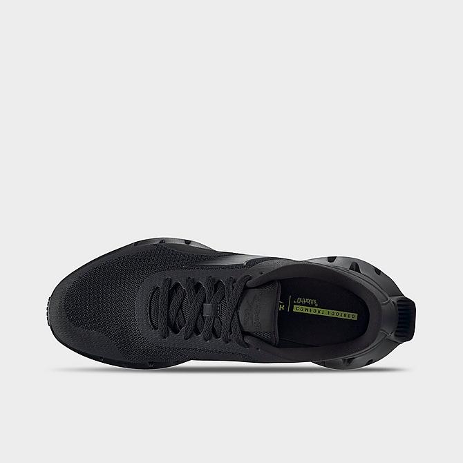 Back view of Men's Reebok Zig Dynamica Running Shoes in Black/Black Click to zoom