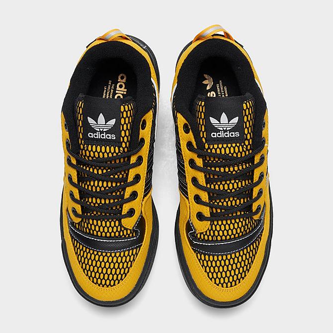 Back view of Women's adidas Originals Triple Platforum Low Casual Shoes in Crew Yellow/Core Black/Silver Metallic Click to zoom