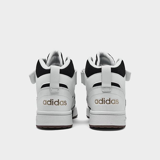 Left view of Men's adidas Essentials Postmove Mid Casual Shoes in Cloud White/Core Black/Gold Metallic; Click to zoom
