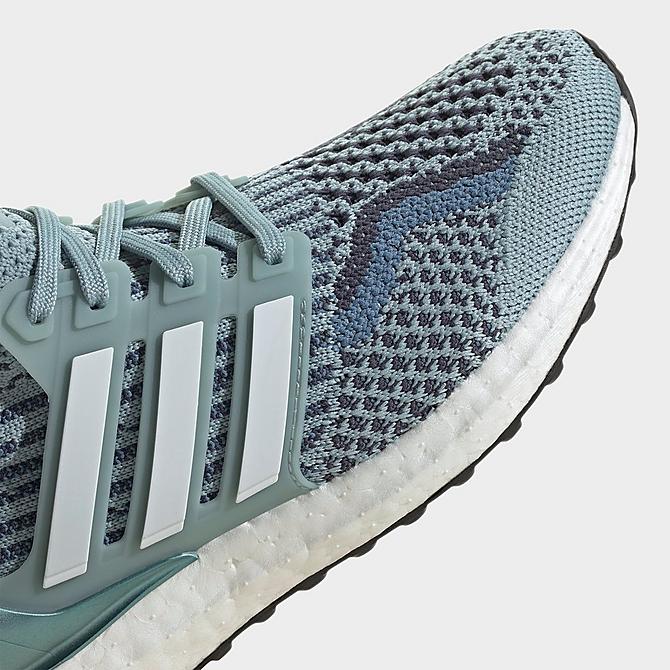 Front view of Big Kids' adidas UltraBOOST 5.0 DNA Running Shoes in Magic Grey/Cloud White/Shadow Navy Click to zoom