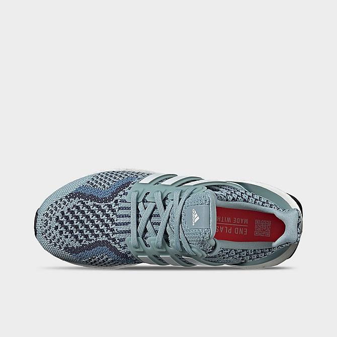 Back view of Big Kids' adidas UltraBOOST 5.0 DNA Running Shoes in Magic Grey/Cloud White/Shadow Navy Click to zoom