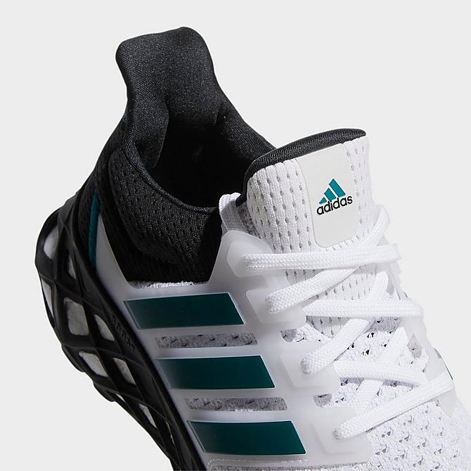 Front view of Men's adidas UltraBOOST Web DNA Running Shoes in White/Legacy Teal/Black Click to zoom