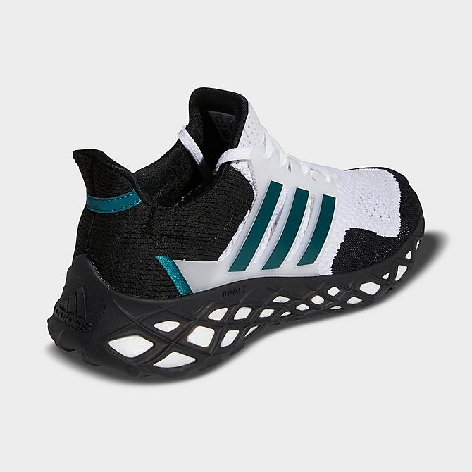 Left view of Men's adidas UltraBOOST Web DNA Running Shoes in White/Legacy Teal/Black Click to zoom