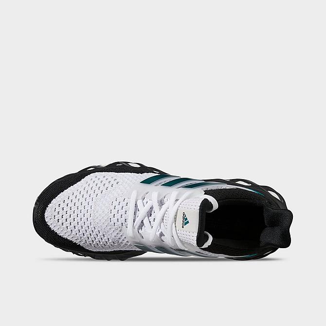 Back view of Men's adidas UltraBOOST Web DNA Running Shoes in White/Legacy Teal/Black Click to zoom