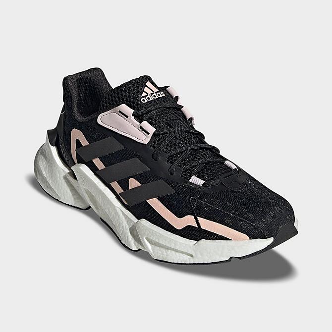 Three Quarter view of Women's adidas X9000L4 HEAT.RDY Training Shoes in Core Black/Core Black/Almost Pink Click to zoom