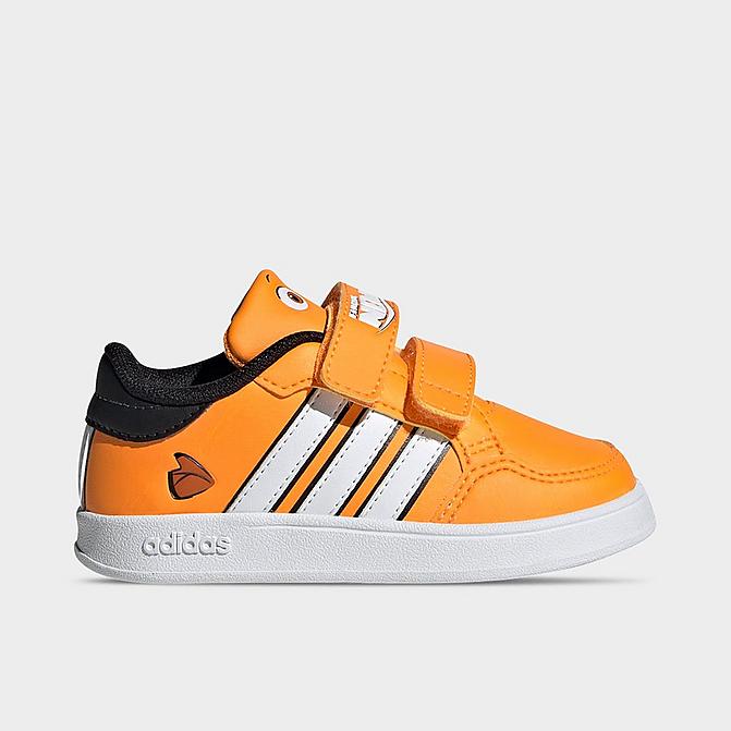 Right view of Kids' Toddler adidas x Disney Nemo Breaknet Casual Shoes in Orange Rush/White/Black Click to zoom