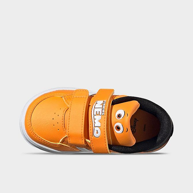 Back view of Kids' Toddler adidas x Disney Nemo Breaknet Casual Shoes in Orange Rush/White/Black Click to zoom