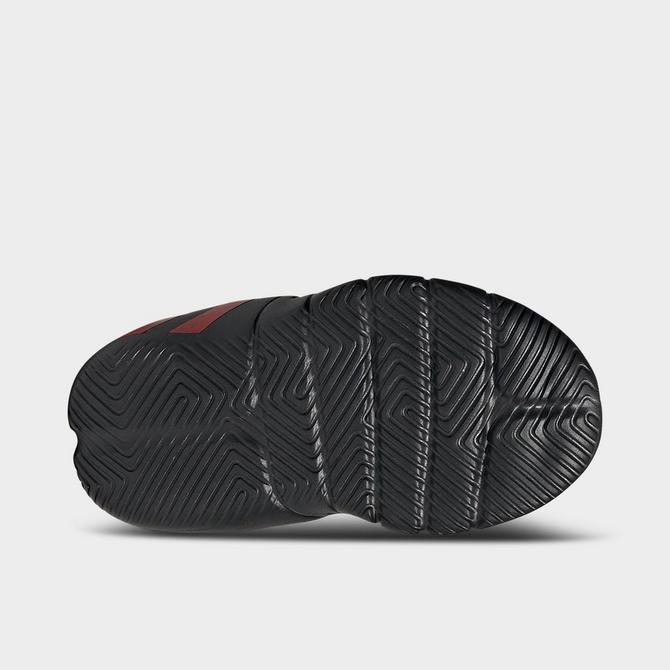 Bottom view of Kids' Toddler RapidaZen Casual Shoes in Core Black/Vivid Red/Carbon Click to zoom