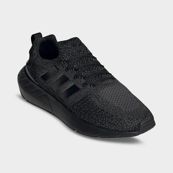 Adidas swift run gray hotsell & black mens shoes