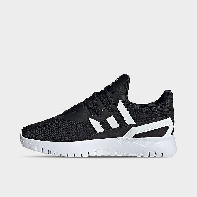 Right view of Big Kids' adidas Originals Flex Recycled Casual Shoes in Core Black/White Click to zoom