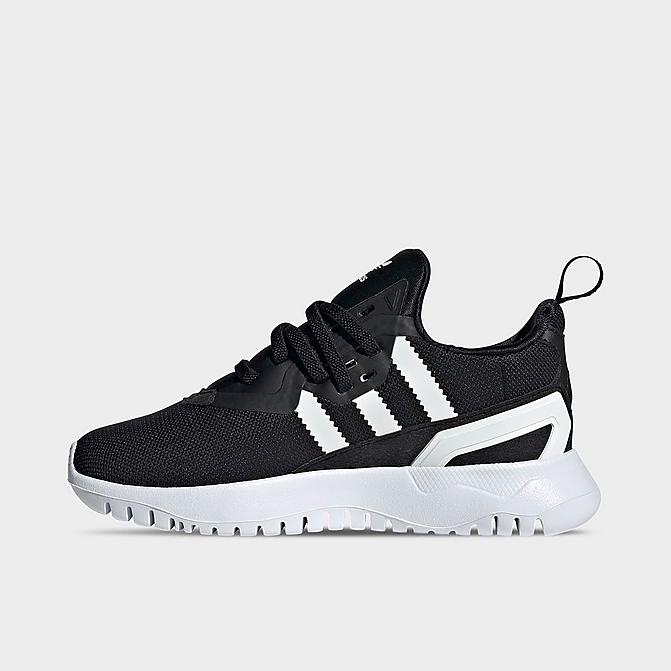 Right view of Little Kids' adidas Originals Flex Recycled Casual Shoes in Core Black/White Click to zoom