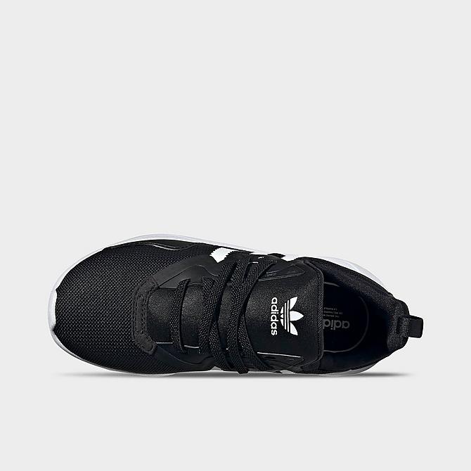 Back view of Little Kids' adidas Originals Flex Recycled Casual Shoes in Core Black/White Click to zoom