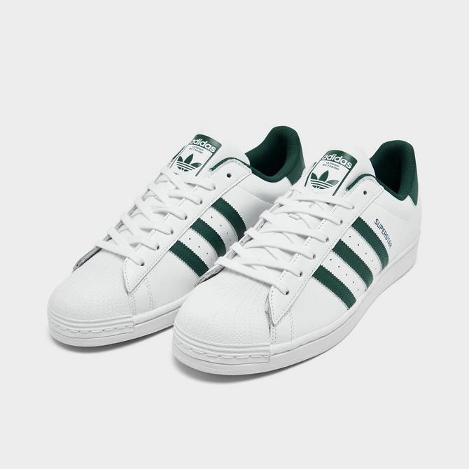 Adidas Superstar Shoes - Unisex - Cloud White / Semi Screaming Green / Blue Dawn - 13.5