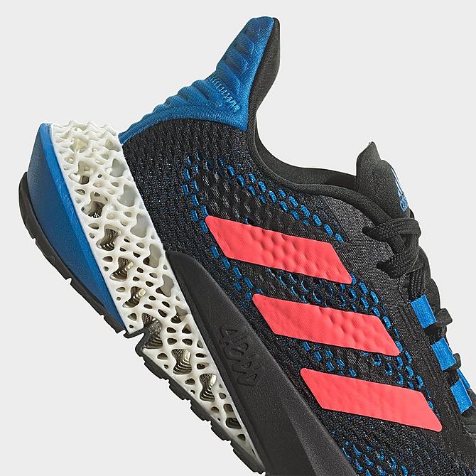 Front view of Big Kids' adidas 4D FWD_Pulse Running Shoes in Core Black/Turbo/Blue Rush Click to zoom