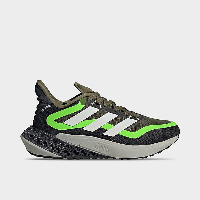 Right view of Big Kids' adidas 4DFWD Pulse Running Shoes in Focus Olive/Zero Metallic/Solar Green Click to zoom