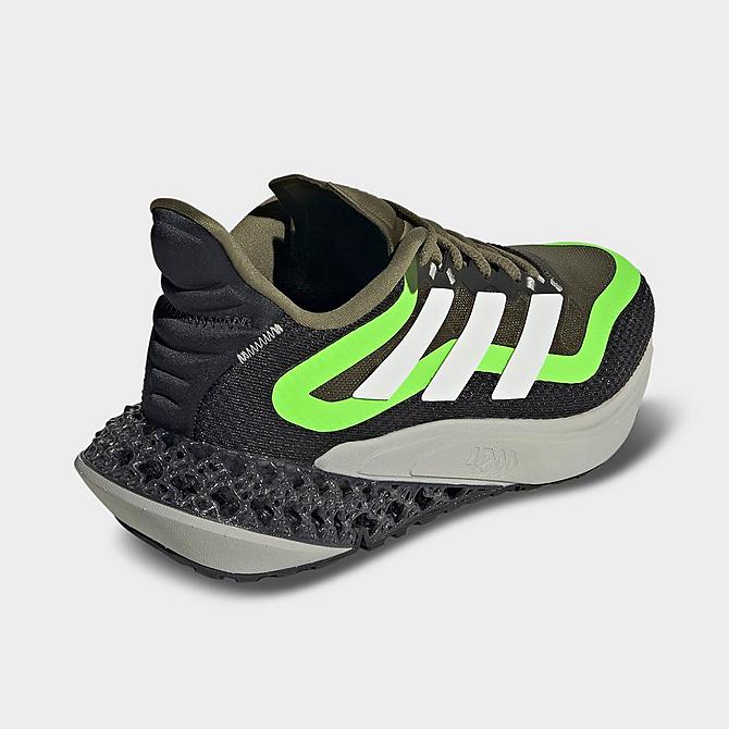 Left view of Big Kids' adidas 4DFWD Pulse Running Shoes in Focus Olive/Zero Metallic/Solar Green Click to zoom